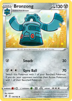 Bronzong Uncommon card from Rebel Clash