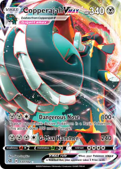 Copperajah VMAX Rare Holo VMAX card from Rebel Clash