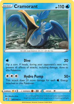 Cramorant Rare card from Rebel Clash