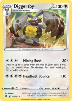 Diggersby Rare card from Rebel Clash