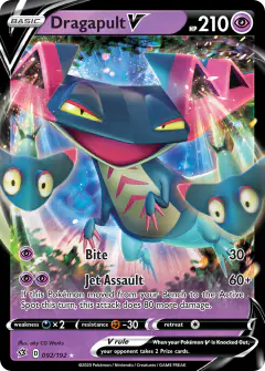 Dragapult V Rare Holo V card from Rebel Clash