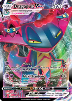 Dragapult VMAX Rare Holo VMAX card from Rebel Clash