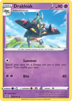Drakloak Uncommon card from Rebel Clash
