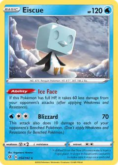 Eiscue Rare Holo card from Rebel Clash
