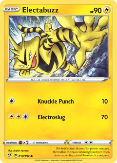 Electabuzz Common card from Rebel Clash