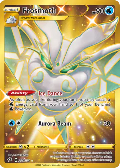 Frosmoth Rare Secret card from Rebel Clash