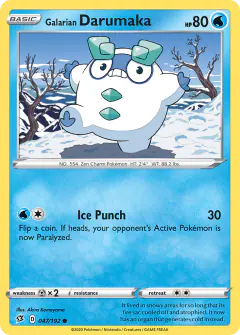 Galarian Darumaka Common card from Rebel Clash