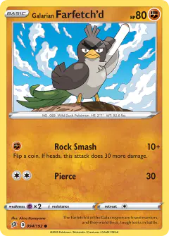 Galarian Farfetch'd Common card from Rebel Clash