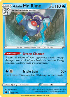 Galarian Mr. Rime Rare card from Rebel Clash