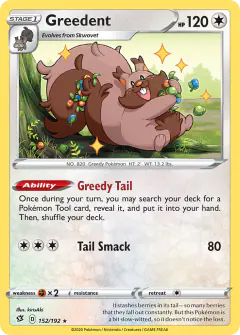 Greedent Rare card from Rebel Clash