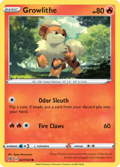 Growlithe Common card from Rebel Clash