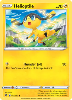 Helioptile Common card from Rebel Clash