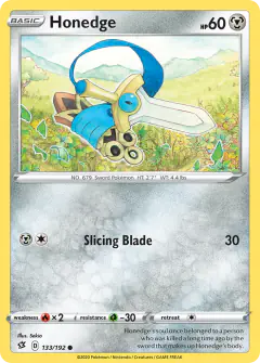 Honedge Common card from Rebel Clash