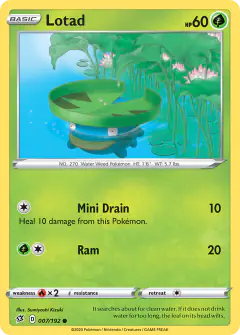 Lotad Common card from Rebel Clash