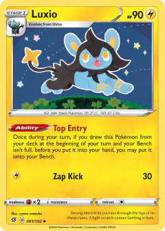 Luxio Uncommon card from Rebel Clash