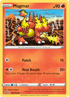 Magmar Common card from Rebel Clash