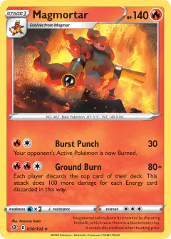 Magmortar Rare card from Rebel Clash