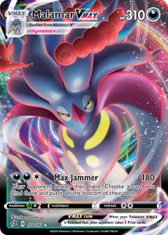 Malamar VMAX Rare Holo VMAX card from Rebel Clash