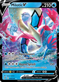 Milotic V Rare Holo V card from Rebel Clash