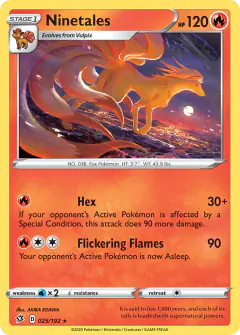 Ninetales Rare card from Rebel Clash