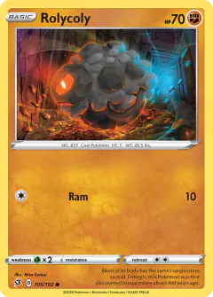 Rolycoly Common card from Rebel Clash