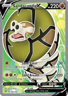 Sandaconda V Rare Ultra card from Rebel Clash