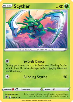 Scyther Common card from Rebel Clash
