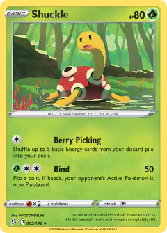 Shuckle Uncommon card from Rebel Clash