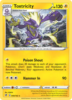 Toxtricity Rare card from Rebel Clash