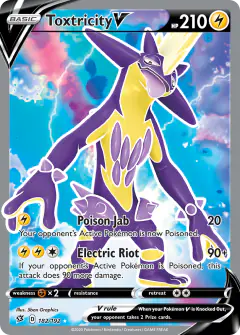 Toxtricity V Rare Ultra card from Rebel Clash