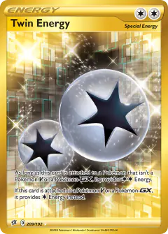 Twin Energy Rare Secret card from Rebel Clash