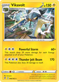 Vikavolt Rare Holo card from Rebel Clash
