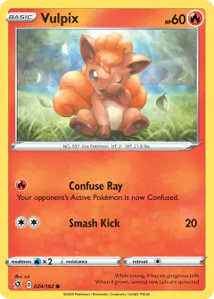 Vulpix Common card from Rebel Clash