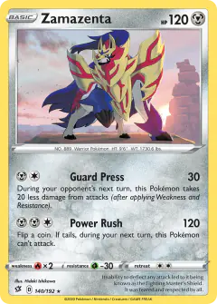 Zamazenta Rare card from Rebel Clash