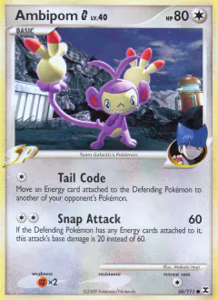 Ambipom G Common card from Rising Rivals