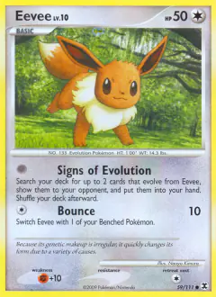 Eevee Common card from Rising Rivals