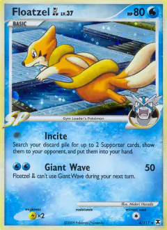 Floatzel GL Rare Holo card from Rising Rivals