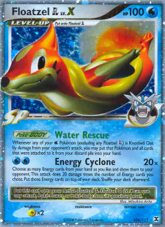 Floatzel GL LV.X Rare Holo LV.X card from Rising Rivals