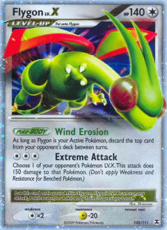 Flygon LV.X Rare Holo LV.X card from Rising Rivals