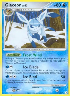 Glaceon Uncommon card from Rising Rivals