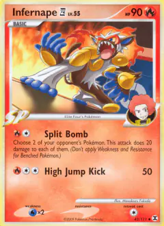 Infernape E4 Uncommon card from Rising Rivals