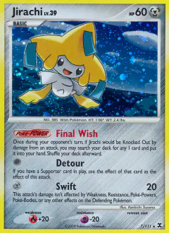 Jirachi Rare Holo card from Rising Rivals