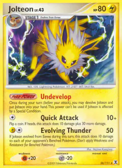 Jolteon Rare card from Rising Rivals