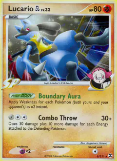Lucario GL Rare Holo card from Rising Rivals