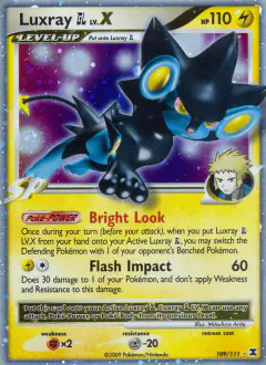 Luxray GL LV.X Rare Holo LV.X card from Rising Rivals