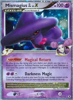 Mismagius GL LV.X Rare Holo LV.X card from Rising Rivals