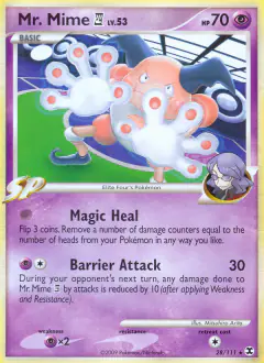 Mr. Mime E4 Rare card from Rising Rivals