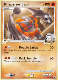 Rhyperior E4 Rare card from Rising Rivals