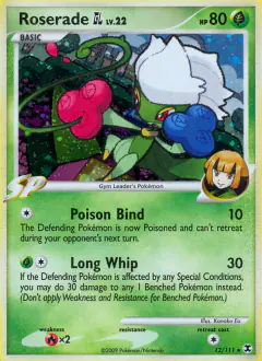 Roserade GL Rare Holo card from Rising Rivals