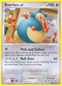 Snorlax Rare card from Rising Rivals